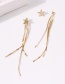 Fashion Golden Five-pointed Star Chain Tassel Alloy Earrings