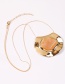 Fashion Golden Stone-shaped Alloy Necklace