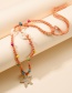 Fashion White Starfish Resin Alloy Braided Rope Necklace