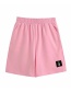 Fashion Pink Elastic Waist Shorts