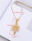 Fashion Golden Angel Necklace In Copper With Zircon