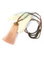 Fashion Pink Tassel Crystal Handmade Beaded Long Necklace