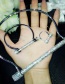 Fashion Ring Full Diamond Screw Opening Horseshoe Bracelet Necklace Ring