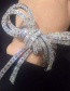 Fashion Silver Diamond Bangle Butterfly Alloy Bracelet