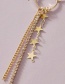 Fashion Gold Color Star With Diamond Handmade Tassel Alloy Necklace