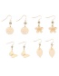 Fashion Gold Color Hollow Flower Alloy Diamond Earrings
