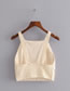 Fashion White Solid Color Embroidery Flower Short Vest