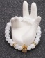 Fashion Set Popcorn Stone Beaded Crown Alloy Diamond Bracelet Set