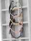 Fashion Rose Gold Beaded Braided Bracelet With Zircon Heart