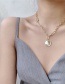 Fashion Silver Chain Geometric Round Card Irregular Concave And Convex Necklace