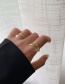 Fashion Diamond (no. 7) Ot Buckle Opening Twist Gold-plated Diamond Ring