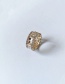Fashion Diamond (no. 7) Open Gold Plated Sequined Diamond Ring