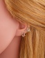Fashion Moon Star And Moon Copper Earrings Zircon Earless Ear Clip