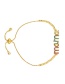 Fashion Rectangle Letter Love Crystal Copper Zircon Bracelet