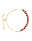 Fashion Red And White 18k Copper-plated Adjustable Bracelet