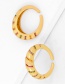 Fashion Golden Copper-set Zircon Fine-edged Open Ring