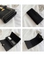 Fashion Long Black Studded Two-fold Buckle Multi-card Matte Wallet