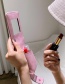 Fashion Pink Lipstick Bag With Makeup Mirror Snap