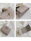 Fashion Light Grey 3 Fold Stone Pattern Multifunction Wallet