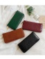 Fashion Black Long 2-fold Stone Pattern Multi-function Wallet