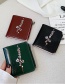 Fashion Green Flower Embroidery Multi-function Wallet