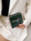 Fashion Green Flower Embroidery Multi-function Wallet