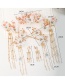 Fashion White Fringed Mesh Yarn Butterfly Pearl Resin Hairpin Crown Ear Clip Set