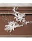 Fashion Silver Handmade Crystal Pearl Leaf Hairpin Set
