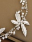 Fashion Silver Handmade Leaf Crystal Diamond Alloy Hair Band