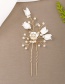 Fashion White Soft Ceramic Flower And Pearl Hair Comb