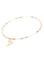Fashion Gold 40cm Thick Chain Stainless Steel Hollow Necklace