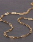 Fashion Gold 50cm Thick Chain Stainless Steel Hollow Necklace