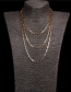 Fashion Gold 60cm Thick Chain Stainless Steel Hollow Necklace