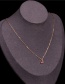 Fashion Red Love Stainless Steel Necklace With Zircon