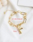 Fashion Gold Color F Alloy Alphabet Bracelet