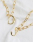 Fashion Gold Color L (40cm) Alloy Letter Necklace
