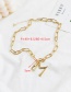 Fashion Gold Color B (40cm) Alloy Letter Necklace
