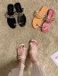 Fashion Black Flat Toe Pearl Flat Sandals