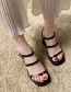 Fashion Beige Platform Buckle High-heel Toe Sandals