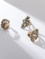 Fashion Golden Diamond Leaf Alloy Hollow Love Ring Set