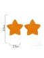 Fashion Orange Velvet Five-pointed Star Earrings