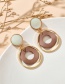 Fashion Pink Matte Paint Drop Dripping Contrast Round Earrings