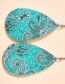 Fashion Green Love Flower Wave Pattern Sequin Geometric Earrings