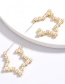 Fashion Love Love Five-pointed Star Alloy Pearl Earrings