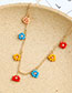 Fashion Color Alloy Rice Bead Flower Multilayer Necklace