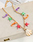 Fashion Color Alloy Resin Seahorse Starfish Shell Necklace
