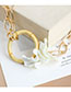 Fashion Golden Alloy Chain Shell Wood Strip Necklace