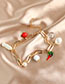 Fashion Golden Alloy Pearl Chain Bracelet