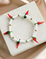 Fashion White Alloy Chain Resin Pearl Small Pepper Double Bracelet