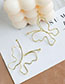 Fashion Golden Alloy Butterfly Stud Earrings